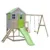 Casuta de gradina cu platforma, tobogan si leagan, Wendi Toys, Lime Lodge