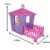 Casuta de gradina pentru copii Pilsan Stone House PinkPurple cu gardulet inclus, utilizare interiorexterior,plastic rezistent UV, design realist