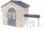 Casuta de joaca de exterior pentru copii cu masuta si scaunel Mochtoys Gri 120 x 175 x 120,5 cm