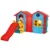 Casuta dubla cu tobogan pentru copii Pilsan din plastic rezistent UV,usi si ferestre functionale Double Happy House blue