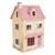 Casuta urbana de papusi, din lemn premium, Tender Leaf Toys, Foxtail Villa, 12 componente de mobila
