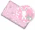 Cearceaf cu banda elastica 140×70 cm Pink Rabbit