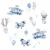 Cearceaf cu elastic MimiNu pentru patut co-sleeper Leonie 83×50 cm din bumbac blue plane