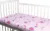 Cearceaf din bumbac cu elastic Kitty Pink 120×60 cm