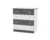 Comoda lemn 4 sertare White Graphite