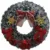 Coronita de Craciun XXL pentru usa si casa Novokids Christmas Crown, Diametru 47 cm, Cu decoratiuni, Model Brad Nins, Verde cu Alb