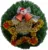 Coronita de Craciun XXL pentru usa si casa Novokids Christmas Crown, Diametru 47 cm, Cu decoratiuni, Model Brad cu Steluta, Verde si Auriu