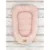 Cosulet pentru bebelusi Qmini Powder Pink Baby Nest 55×75 cm, husa din muselina dubla