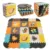 Covor tip puzzle pentru copii, Ikonka, din spuma EVA flexibila, cu 25 piese in husa cu fermoar, dimensiune 114 x 1 x 114 cm, Cute Animals