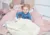 Covoras de joaca termic Amy pliabil din bumbac si umplutura antialergica BabySoft Pure Rose Frunza 150x105x5cm