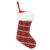 Decoratiune de Craciun, Alska, Soseta tricotata, Rosu-Alb, 8 cm