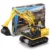 Excavator cu telecomanda CADA, set constructie din 544 piese, functii mobile mecanice, rotatie 360 grade, 400mAh