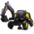 Excavator electric pentru copii Volvo 90W 12V, incarcator actionat electric, PREMIUM, culoare galben