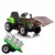 Excavator electric + remorca Kinderauto Farm Traktor 60W 12V RC, Bluetooth  Verde