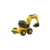 Excavator pentru copii Bj Plastik cu sezut rotativ 360, fara pedale galben 80 x 44 x 35 cm
