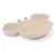 Farfurie Giligums Crab cu 3 compartimente din silicon fara BPA 6 luni+ bej