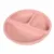 Farfurie compartimentata Bocioland, rotunda, cu 3 compartimente, silicon, fara BPA, 6-36 luni, Pink