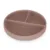 Farfurie compartimentata din silicon PetiteMars Velvet Latte Maro pudrat TakeMatch, cu ventuza si 3 compartimente, fara BPA, 500 ml, 6 luni+