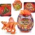 Figurina dinozaur in ou, Smashers, Mini Light Up Dino, Galben, 13 cm