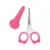 Forfecuta de unghii pentru bebelusi cu suport de protectie pink