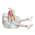 Fotoliu Puf Bean Bag tip Para L floral alb