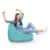 Fotoliu Puf Bean Bag tip Para XL motiv alb cu bleu
