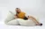 Fotoliu Pufrelax Yoga XL + Perna Moon Grey Gama Premium umplut cu fulgi de burete memory mix