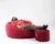 Fotoliu Pufrelax king size si otoman sour cherry umplut cu fulgi de burete memory mix