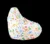 Fotoliu beanbag pentru copii 4-14 ani nirvana light o lume colorata imprimatumplut cu perle polistiren