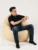 Fotoliu beanbag relaxo xl nude umplut cu perle polistiren