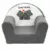 Fotoliu din burete New Baby din tesatura minky Cute Family Gray
