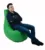 Fotoliu mediu sunlounger evo verde umplut cu perle polistiren marca Pufrelax