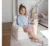 Fotoliu pentru copii cu spatar Babystept catifea Velvet Ursulet Teddy Nightshadow blue