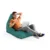Fotoliu puf Bean Bag tip Lounge turcoaz inchis si linii aurii