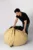 Fotoliu pufrelax nirvana hobbit dark beige umplut cu perle polistiren beanbag marca Pufrelax