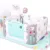 Gardulet loc de joaca Nichiduta Garden Mini Playground BlueGrey cu Margini rotunjite, Poarta de acces cu sistem de inchidere 132x132x65 cm