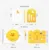Gardulet loc de joaca Nichiduta Garden Duck Yellow cu Margini rotunjite, Poarta siguranta, Picioruse antiderapante, Pliabil, 120 bile si covoras din spuma incluse, 207×161 cm