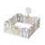 Gardulet loc de joaca pentru copii Nichiduta Garden Grey Dinosaur pliabil si portabil, de interiorexterior, compus din 14 panouri de gard + 2 panouri laterale, inalt 61cm, Cos de baschet si angrenaje rotative