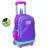 Ghiozdan tip troller cu 3 compartimente, Coral High, mov