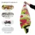 Husa fotoliu Puf Bean Bag tip Para L fara umplutura abstract jungle pepene