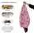 Husa fotoliu Puf Bean Bag tip Para L fara umplutura candies fundal roz