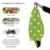 Husa fotoliu Puf Bean Bag tip Para L fara umplutura verde cu buline albe