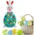 Iepuras din fetru cu 19 decoratiuni 95×47 cm Bambinice BN049