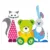 Inaltator baie antiderapant Bear  Friends mint Maltex Baby