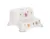 Inaltator dublu pentru baie antiderapant Hippo White Grey