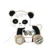 Jucarie bebelusi panda de tras din lemn cu clopotei Eichhorn