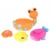 Jucarie de baie melc cu 3 animale marine Eddy Toys portocaliu