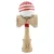 Jucarie de indemanare din lemn, Kendama X, Flippy, Chicanos, King Size V3, Super Sticky, 18 cm, Rosu, Alb