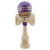 Jucarie de indemanare din lemn, Kendama X, Flippy, Rainbow, King Size V3, Super Sticky, 18 cm, Indigo, Maro