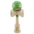 Jucarie de indemanare din lemn, Kendama X, Flippy, Rainbow, King Size V3, Super Sticky, 18 cm, Verde, Maro